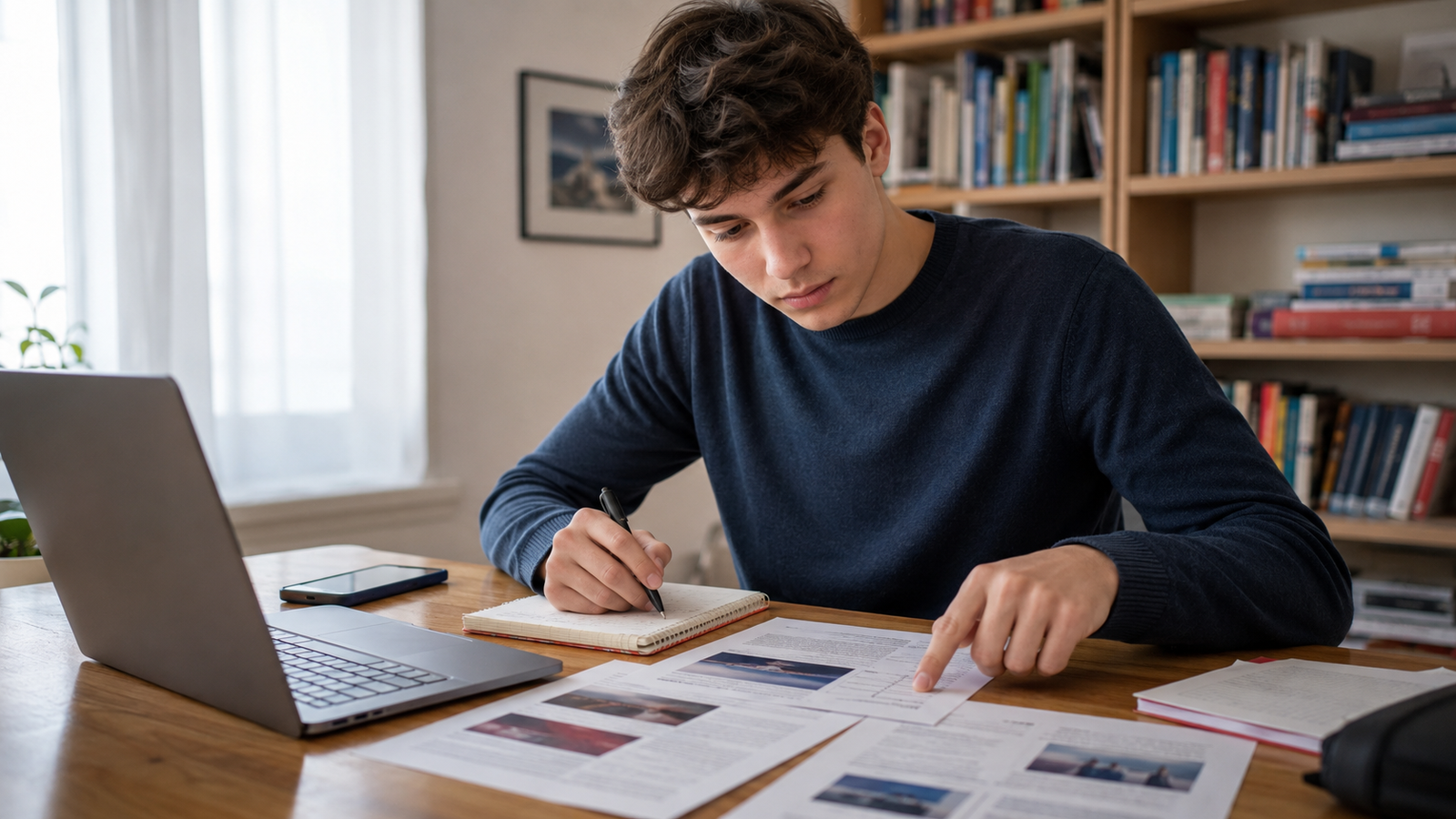 Adolescent comparant plusieurs informations